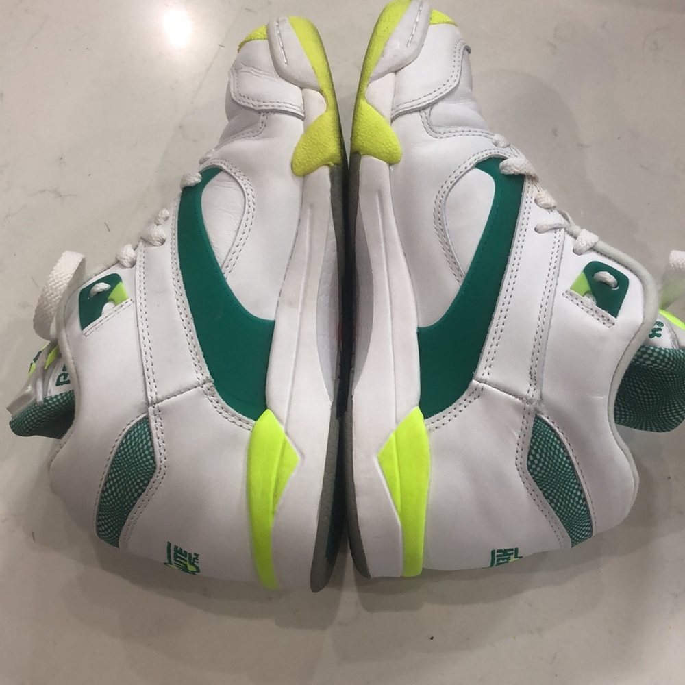 RARE Reebok Court Victory Pump Tennis Shoes men's Size 8 White Green Hexalite - Picture 4 of 11